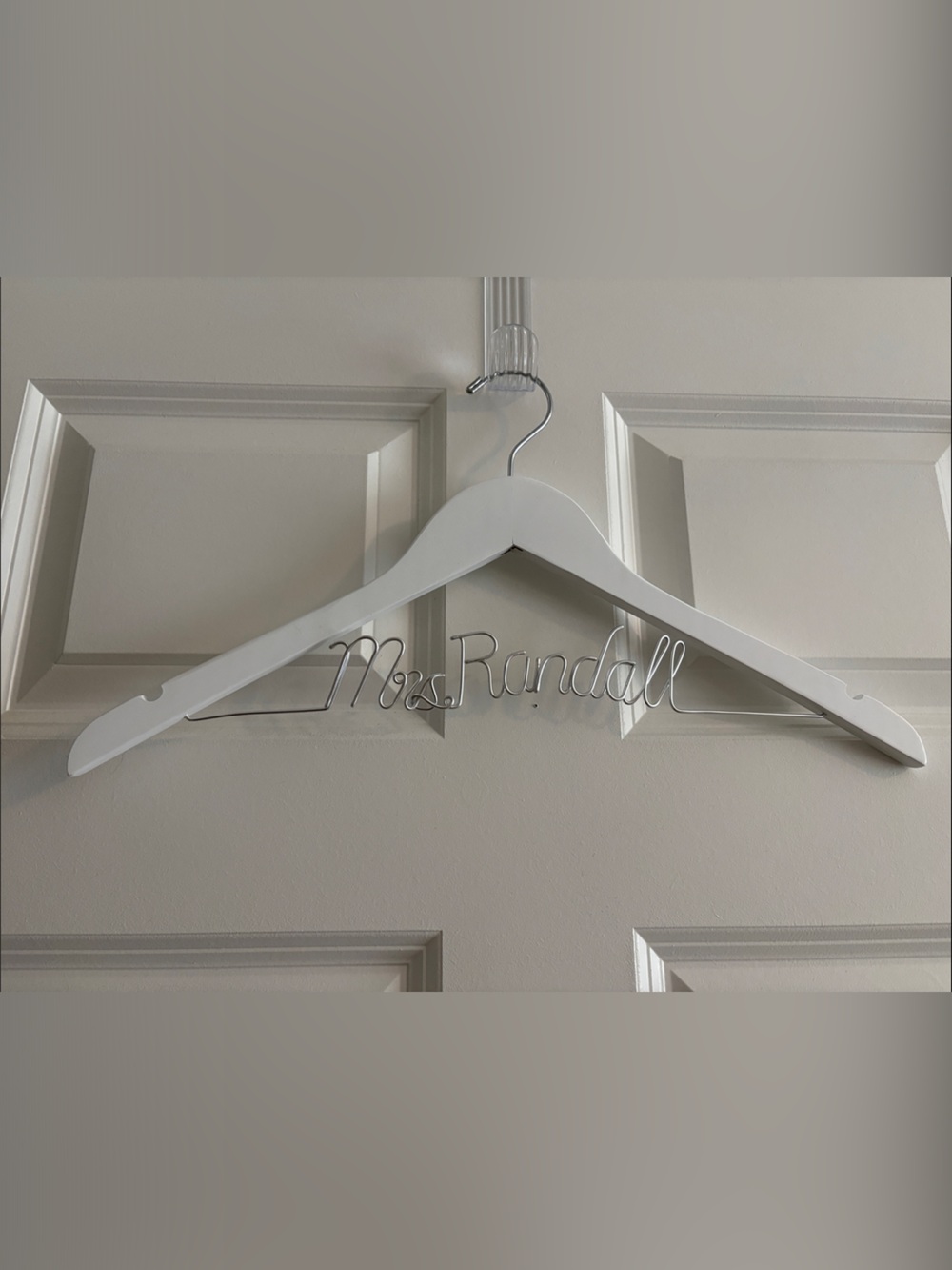 White Personalized Wall Decor Hanger with Custom Wire Name